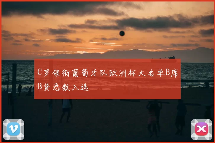 C罗领衔葡萄牙队欧洲杯大名单B席B费悉数入选